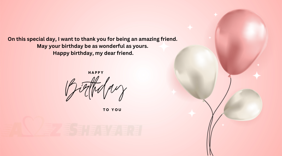 Birthday Shayari For Best Friend in English A2Zshayari